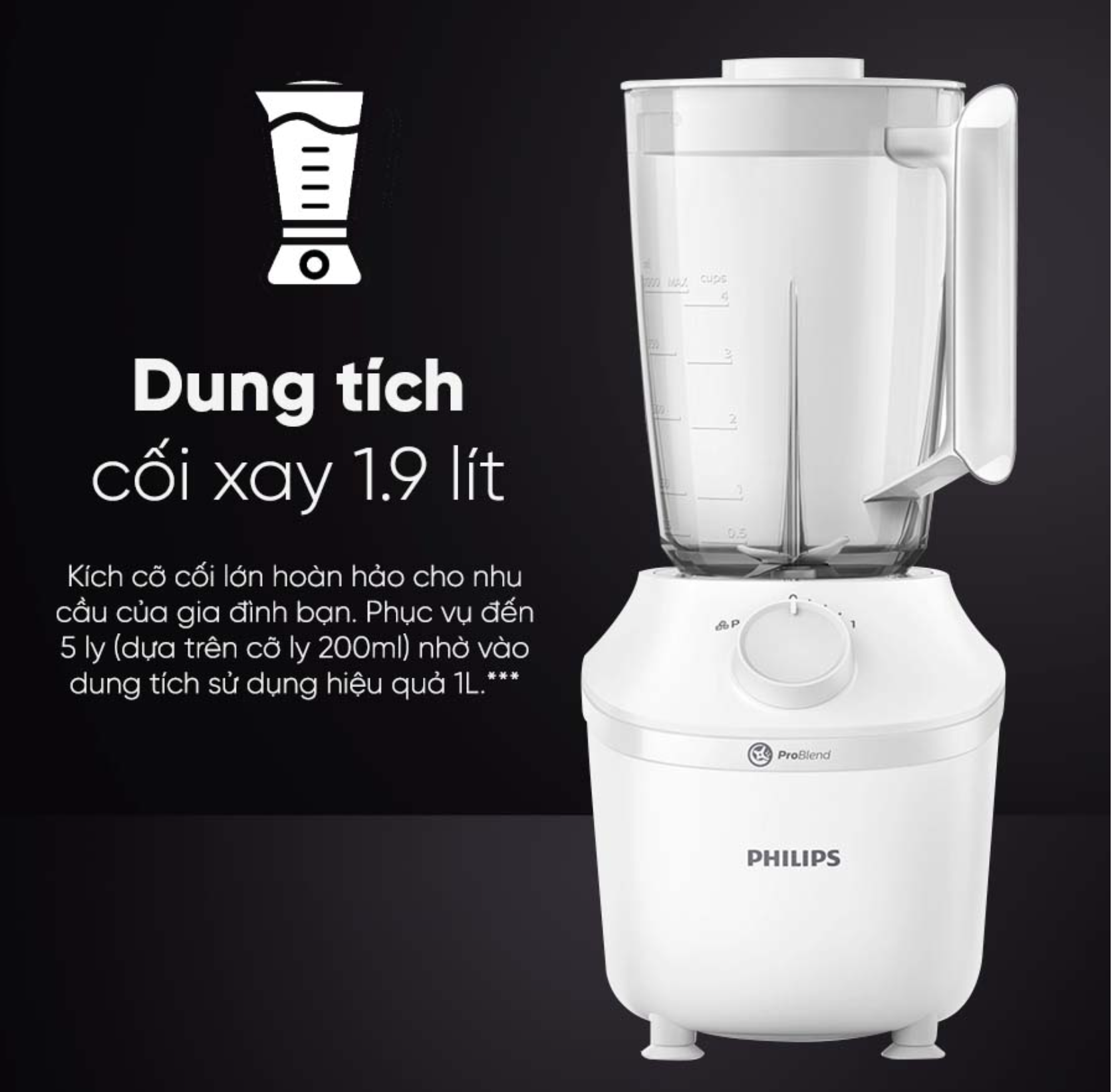 Máy Xay Sinh Tố Đa Năng Philips HR2041/30