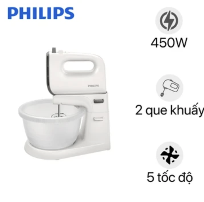 Máy Đánh Trứng Để Bàn Philips HR3745/00