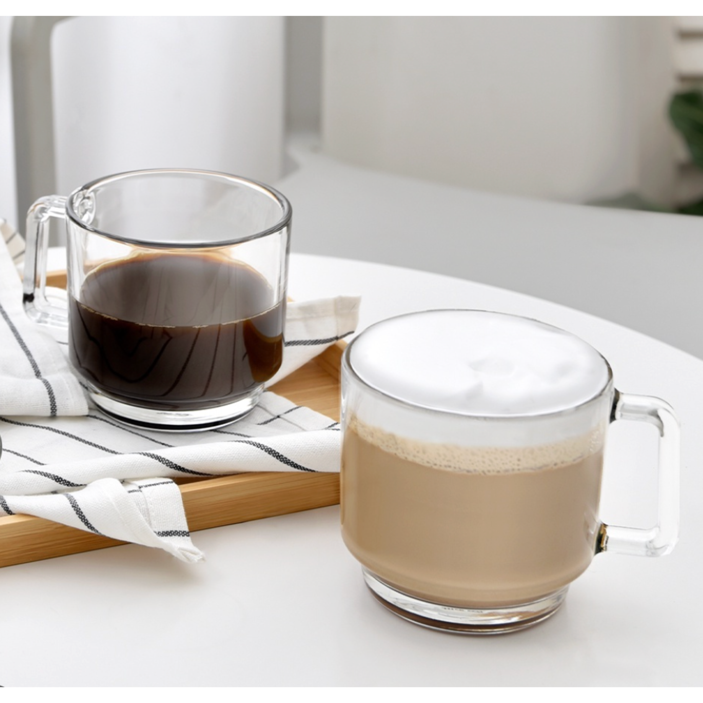 Cốc Thủy Tinh Ocean Stack Noir Coffee Mug P00341