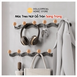 Móc treo lượn sóng nút tròn đen và trắng Dola Home