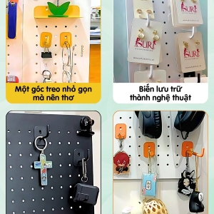 Móc treo Pegboard ngắn và dài Dola Home | Phù hợp hầu hết bảng lỗ kim loại