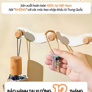 Móc treo tường lượn sóng nút gỗ trụ Dola Home