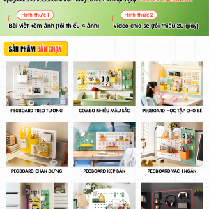 Bảng Lỗ Pegboard móc U vách ngăn văn phòng, cửa sổ