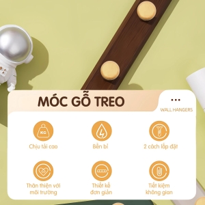 Móc Treo Tường Tone Gỗ Dola Home
