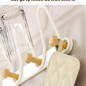 Móc treo tường 9 móc và 11 nút vòng cung Dola Home
