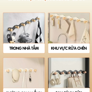 Móc treo tường lượn sóng nút gỗ trụ Dola Home
