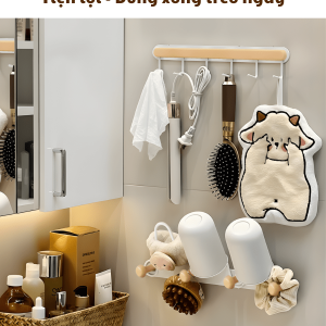 Móc treo tường 9 móc và 11 nút vòng cung Dola Home