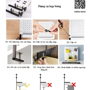 Combo Pegboard kẹp bàn - K4
