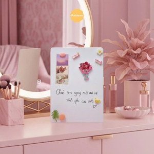 Bảng viết học tập kim loại đính nam châm từ tính Dola Home