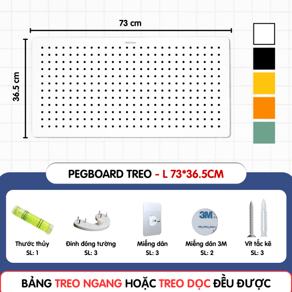 Bảng L 73*36.5cm - Treo tường