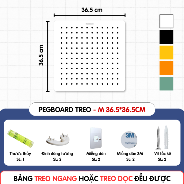 Bảng M 36.5*36.5cm - Treo tường
