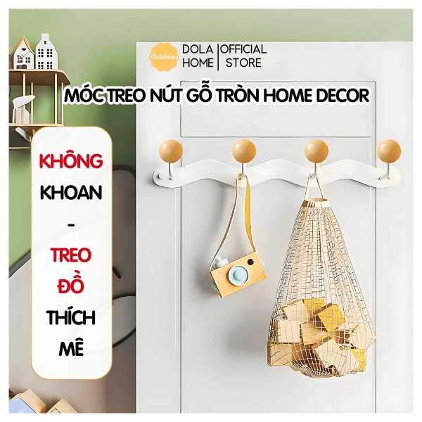 Tổng hợp móc treo nút gỗ Dola Home