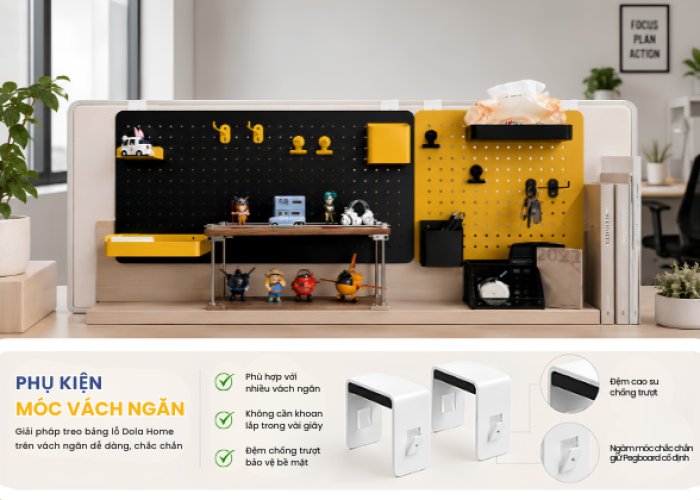 Phụ kiện vách ngăn Pegboard