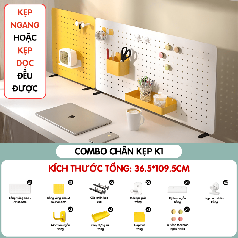 Combo Pegboard kẹp bàn - K1