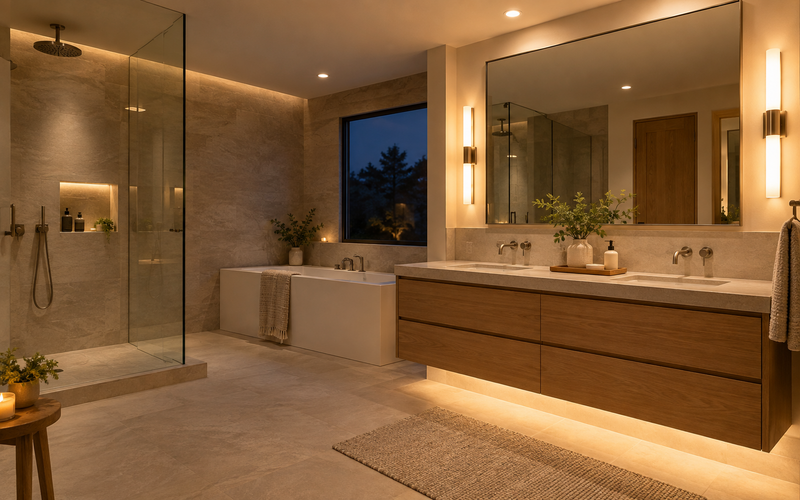 Improve the Bathroom With Layered Lighting
