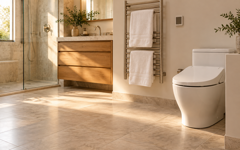 Add Comfort With Heated Floors and Well-Chosen Fixtures